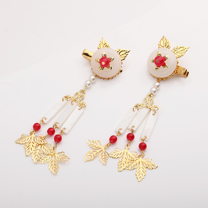 漢服古風配飾步搖，流蘇發(fā)夾彼岸花頭飾