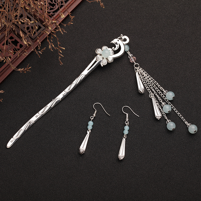 鳳凰盤發(fā)發(fā)釵步搖，精致唯美古風頭飾