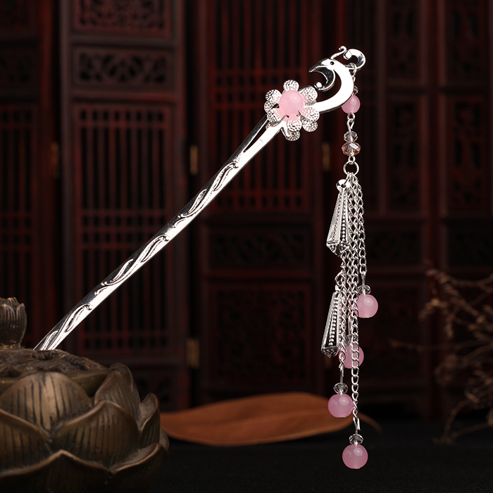 鳳凰盤發(fā)發(fā)釵步搖，精致唯美古風頭飾