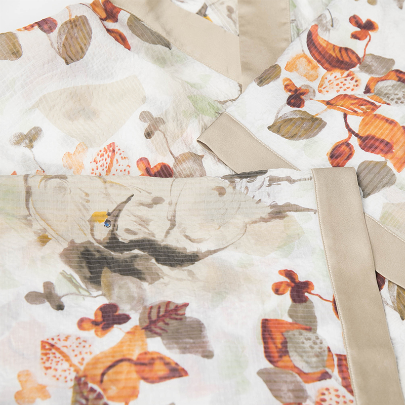 魏晉風(fēng)大袖交領(lǐng)襦裙?jié)h服，松葉水墨印花漢服