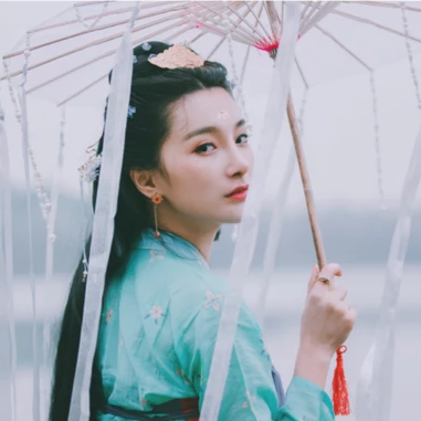 優(yōu)雅持傘女生頭像，唯美古風(fēng)真人頭像