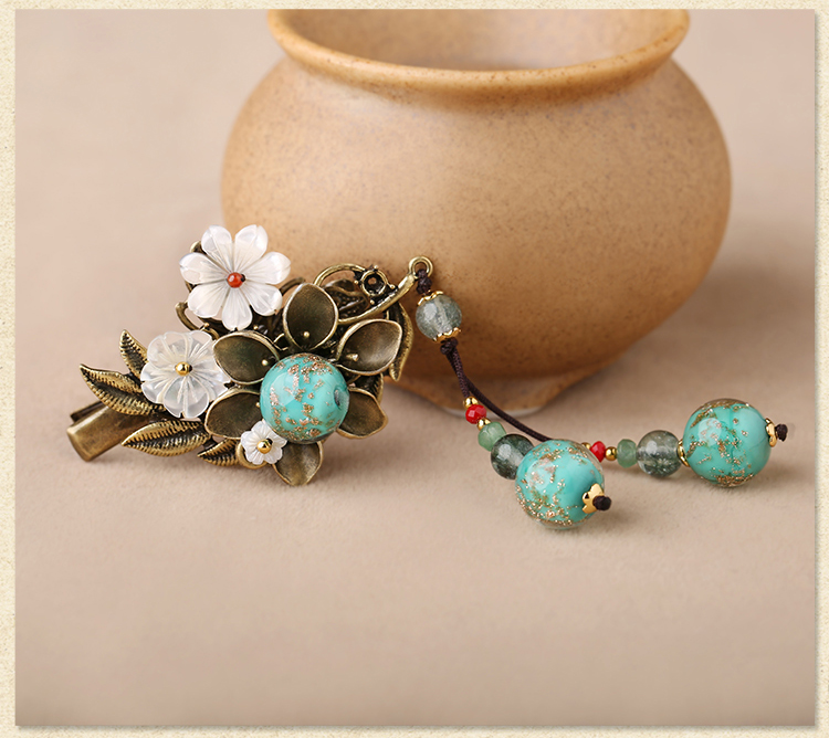 古銅蘊(yùn)緲發(fā)夾，靈動(dòng)唯美古風(fēng)頭飾