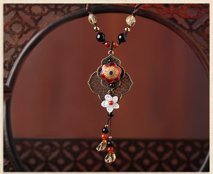 古典之美婭敘項鏈，古色古香民族風項鏈首飾