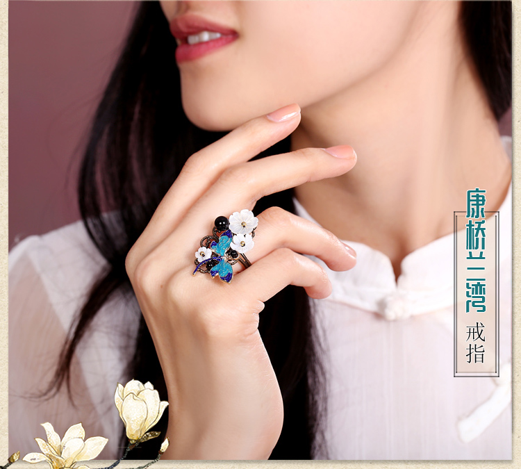 古典蜻蜓別致戒指，康橋藍灣戒指首飾