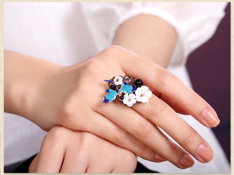 古典蜻蜓別致戒指，康橋藍灣戒指首飾