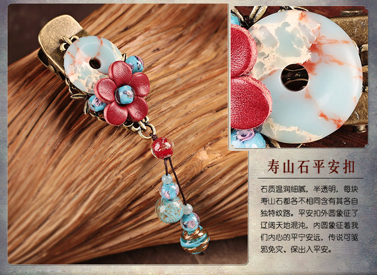 嬌雅動(dòng)人發(fā)夾，花香紅色古風(fēng)頭飾