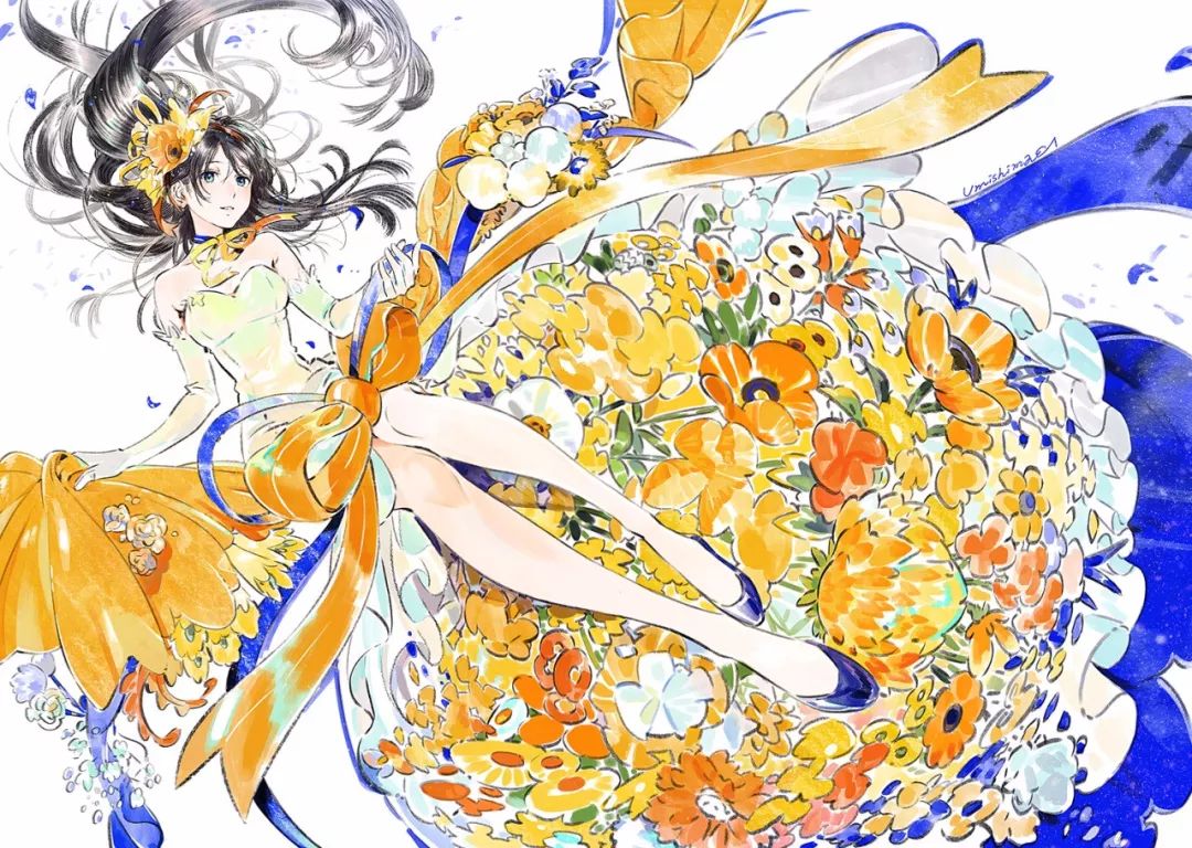 超唯美優(yōu)雅插畫，清新亮麗的手繪插畫