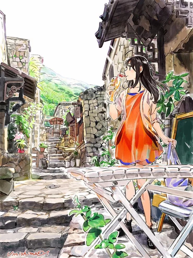 超唯美優(yōu)雅插畫，清新亮麗的手繪插畫