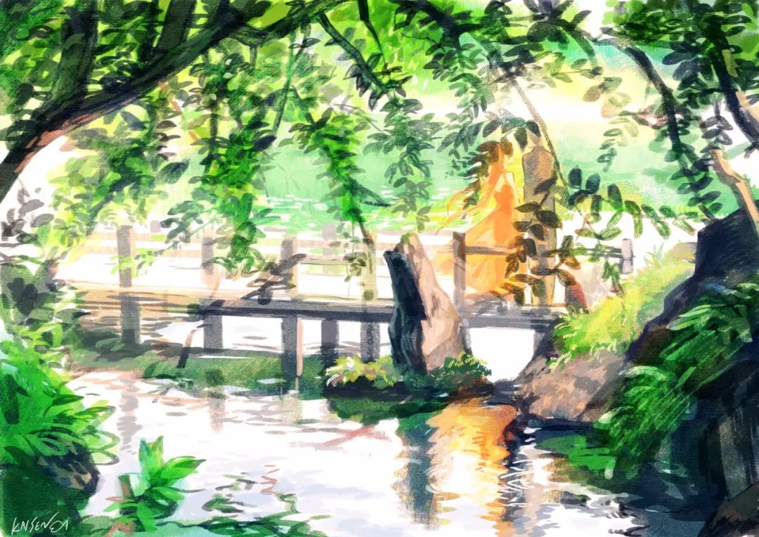 超唯美優(yōu)雅插畫(huà)，清新亮麗的手繪插畫(huà)