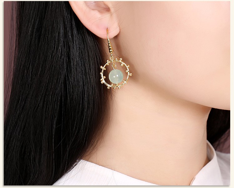 冷淡風(fēng)森系少女耳環(huán)，超仙氣質(zhì)圈圈耳環(huán)首飾