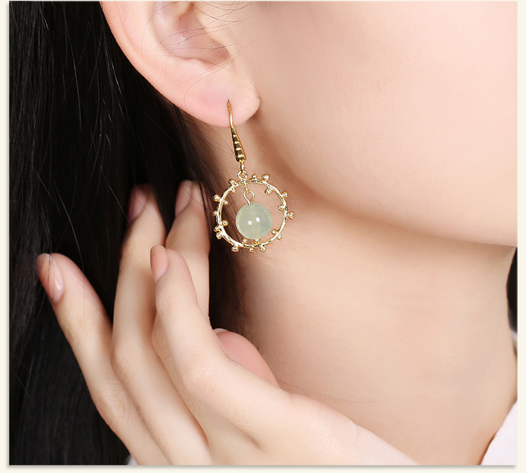 冷淡風(fēng)森系少女耳環(huán)，超仙氣質(zhì)圈圈耳環(huán)首飾