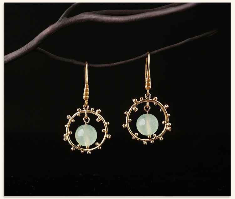 冷淡風(fēng)森系少女耳環(huán)，超仙氣質(zhì)圈圈耳環(huán)首飾