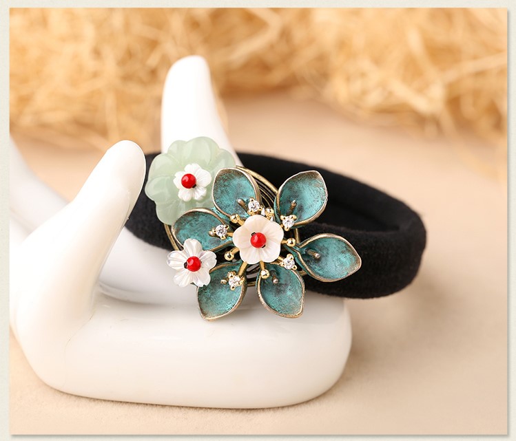 清新脫俗花萼發(fā)圈，時尚古典頭飾