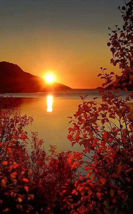 美到骨子里的夕陽風(fēng)景：青山依舊在，幾度夕陽