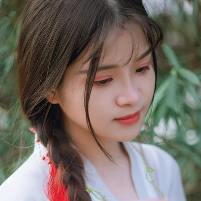 清新淑女持團扇女生頭像，唯美古風(fēng)真人頭像