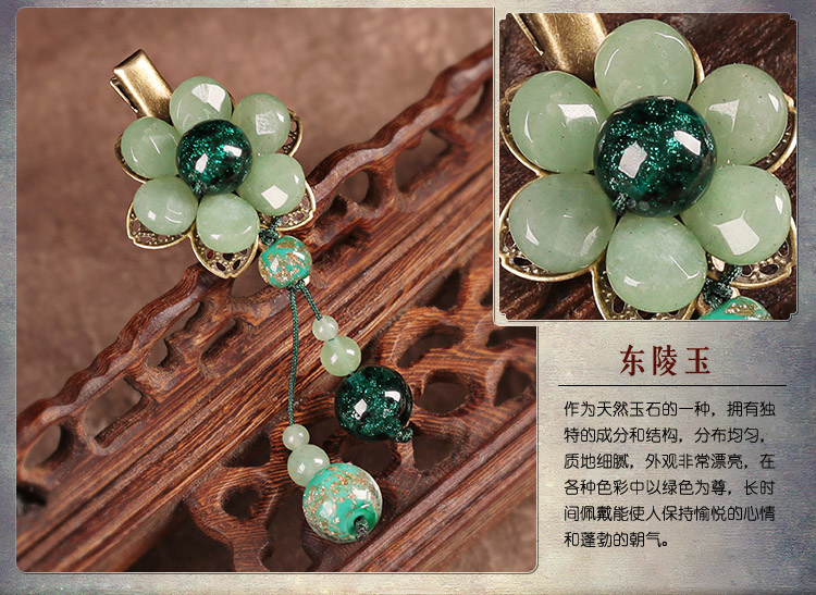 碧水柔芳發(fā)夾:淡雅簡約花朵發(fā)夾頭飾