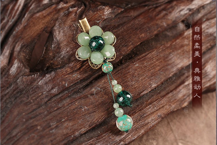 碧水柔芳發(fā)夾:淡雅簡約花朵發(fā)夾頭飾