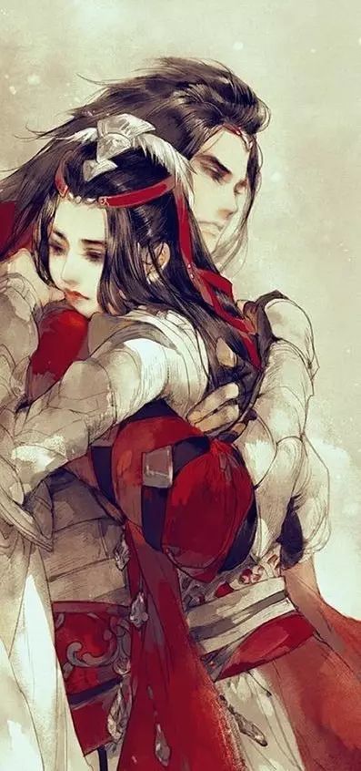 唯美古風(fēng)情侶插畫：只羨鴛鴦不羨仙