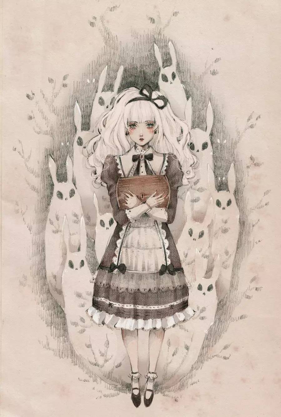 暖色調(diào)手繪插畫，給一種人淡淡的插畫美!