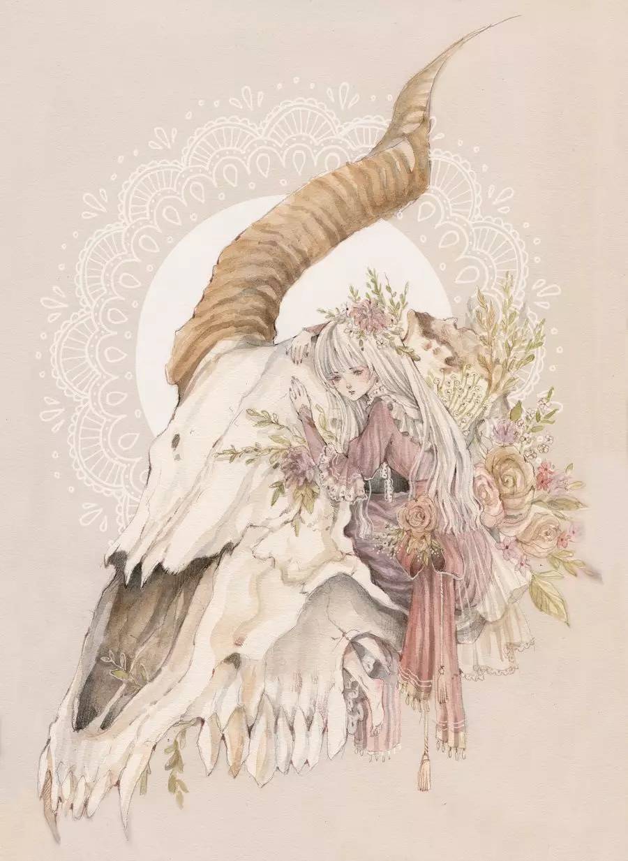 暖色調(diào)手繪插畫，給一種人淡淡的插畫美!