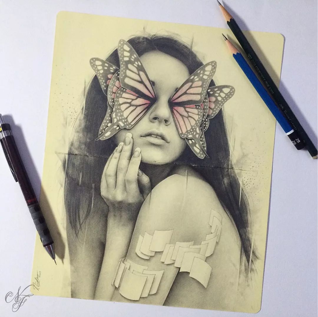 一組令人驚嘆的精致細膩手繪插畫