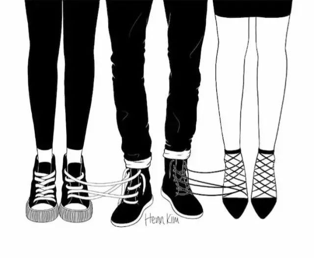 一組扎心黑色治愈系漫畫，看哭了的黑白插畫