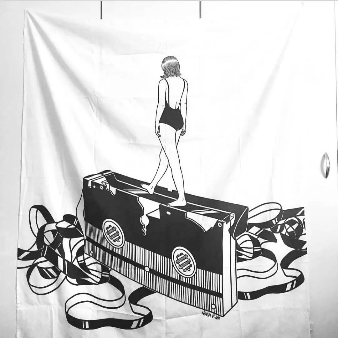 一組扎心黑色治愈系漫畫，看哭了的黑白插畫