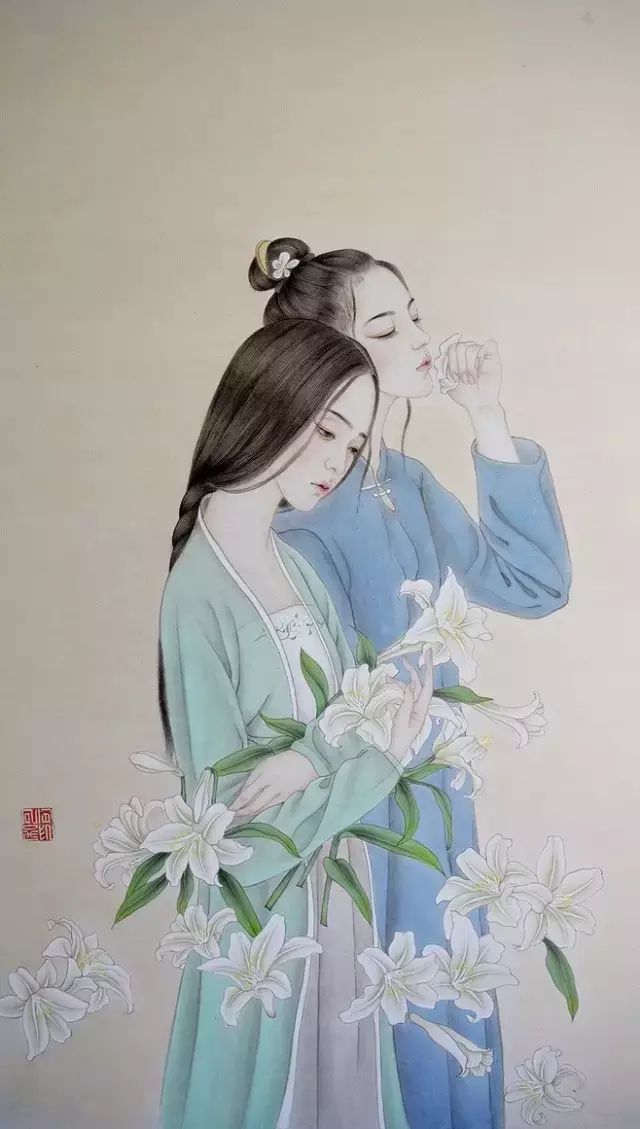 古風(fēng)詩意手繪插畫：一場風(fēng)花雪月任飄搖美！
