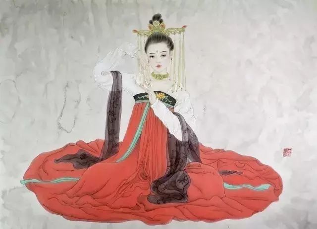 古風(fēng)詩(shī)意手繪插畫(huà)：一場(chǎng)風(fēng)花雪月任飄搖美！