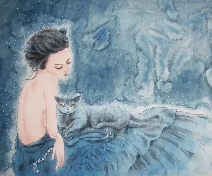 古風(fēng)詩(shī)意手繪插畫(huà)：一場(chǎng)風(fēng)花雪月任飄搖美！