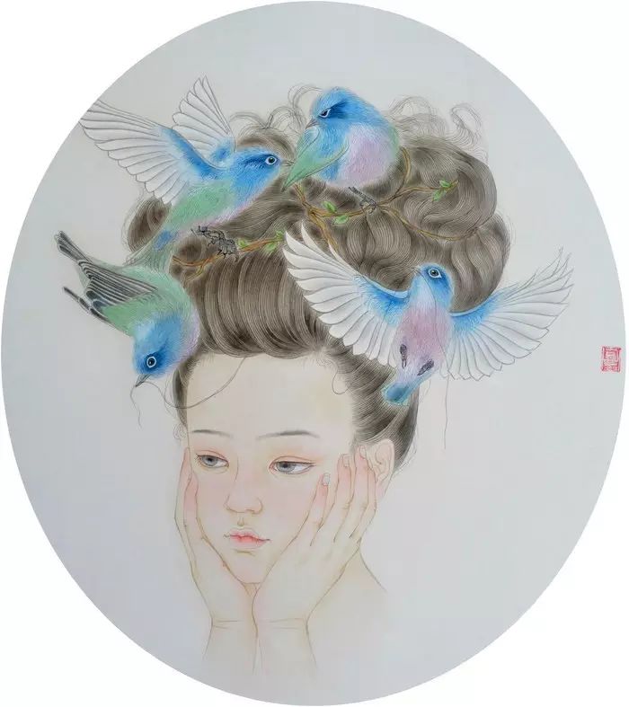 古風(fēng)詩(shī)意手繪插畫(huà)：一場(chǎng)風(fēng)花雪月任飄搖美！