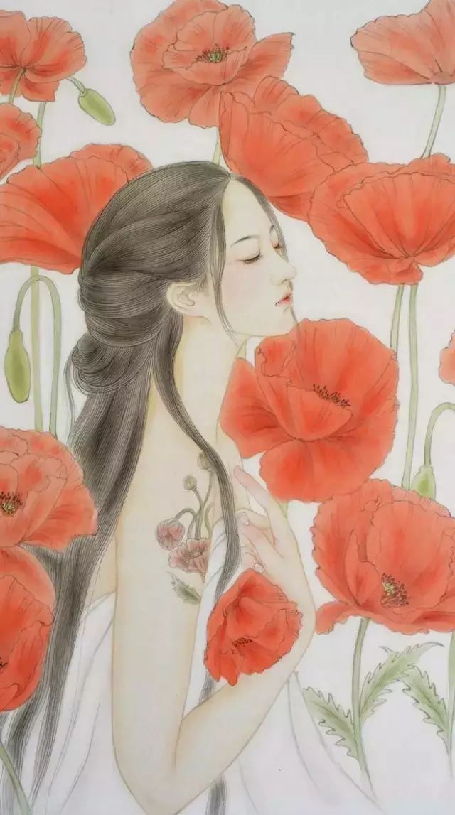 古風(fēng)詩(shī)意手繪插畫(huà)：一場(chǎng)風(fēng)花雪月任飄搖美！