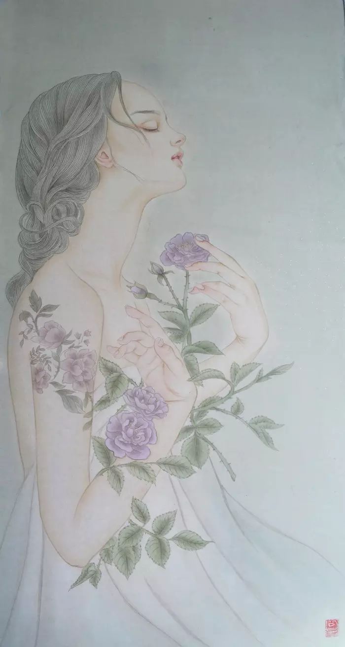 古風(fēng)詩(shī)意手繪插畫(huà)：一場(chǎng)風(fēng)花雪月任飄搖美！