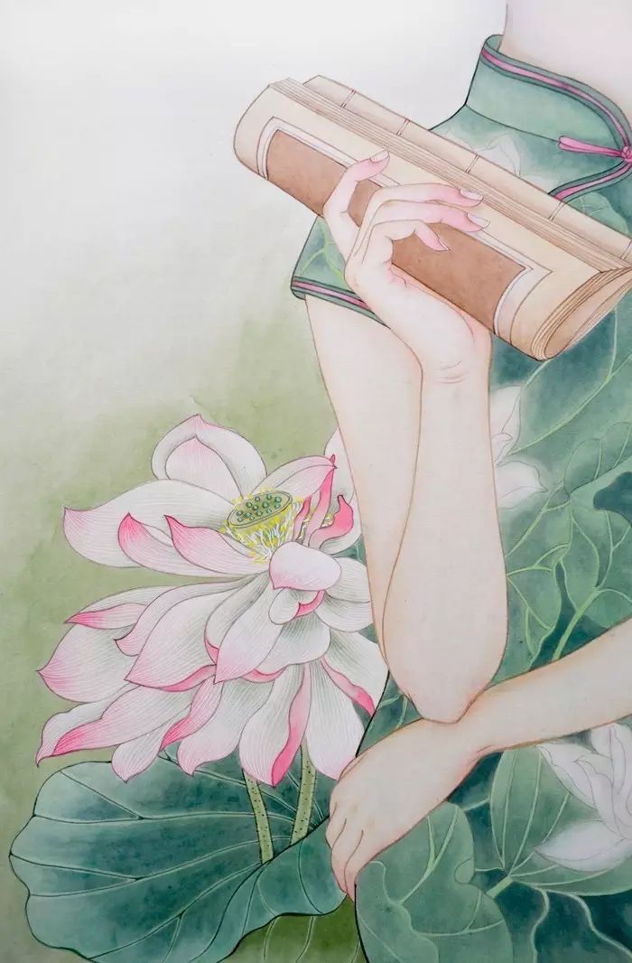 古風(fēng)詩(shī)意手繪插畫(huà)：一場(chǎng)風(fēng)花雪月任飄搖美！