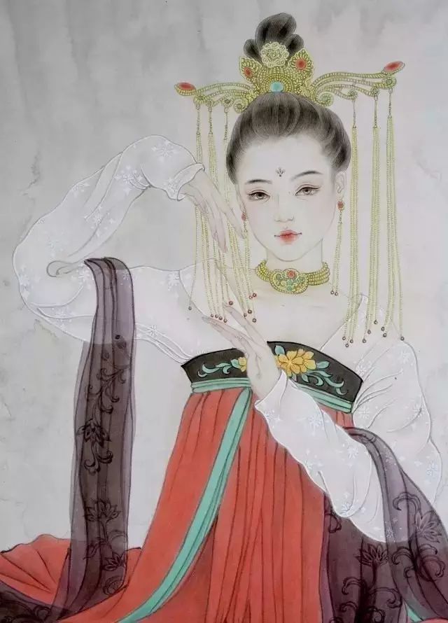 古風(fēng)詩(shī)意手繪插畫(huà)：一場(chǎng)風(fēng)花雪月任飄搖美！