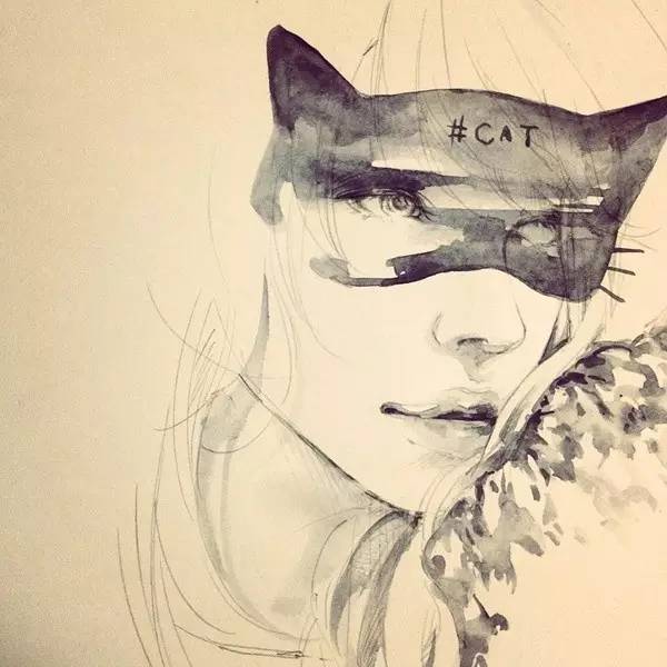 50幅人物速寫(xiě)手繪插畫(huà)：感受時(shí)尚奇妙意境