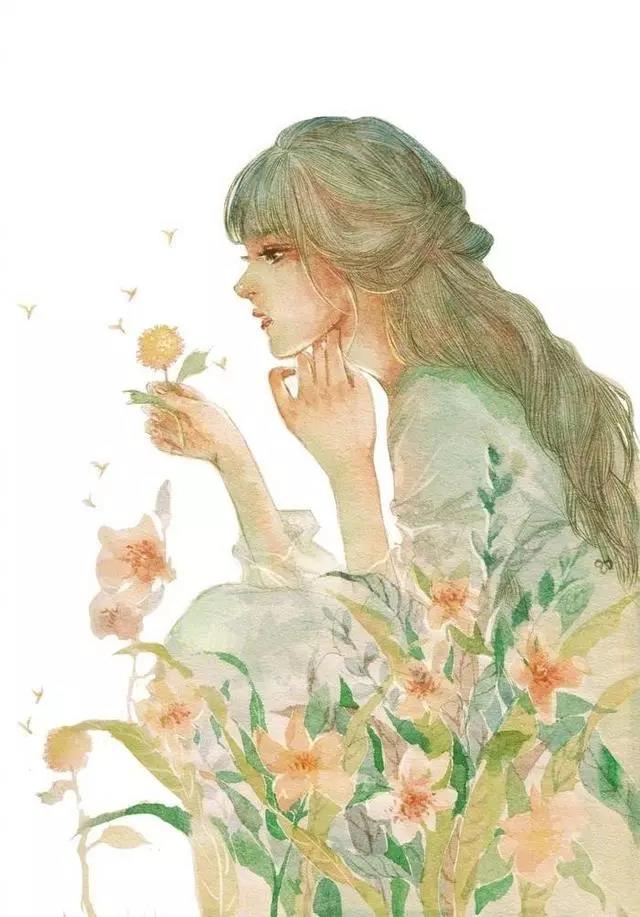 小清新少女心插畫欣賞：優(yōu)雅浪漫的少女插畫