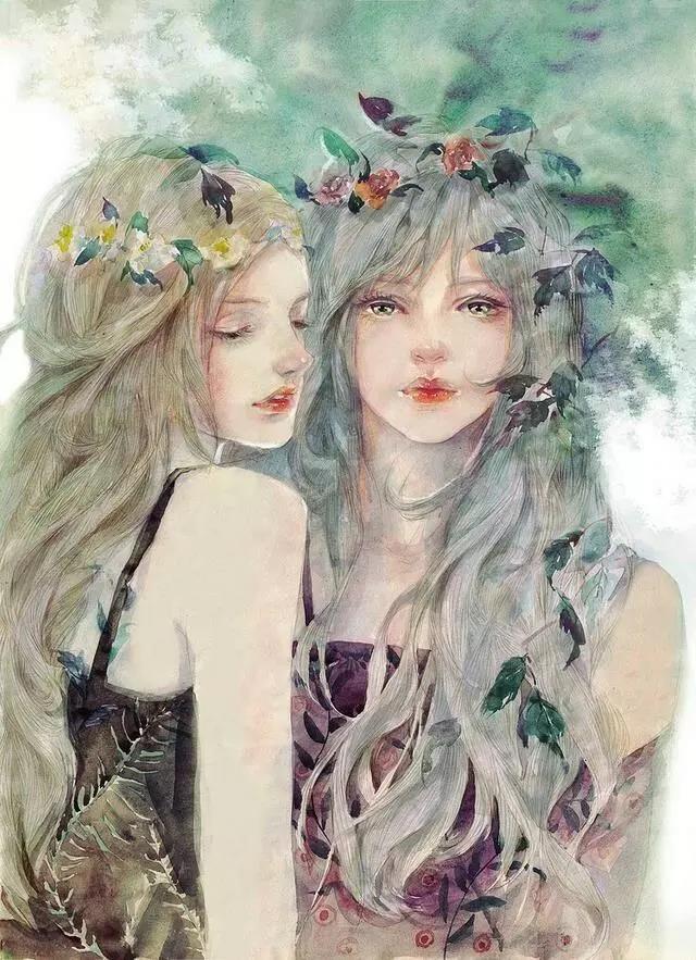 小清新少女心插畫欣賞：優(yōu)雅浪漫的少女插畫