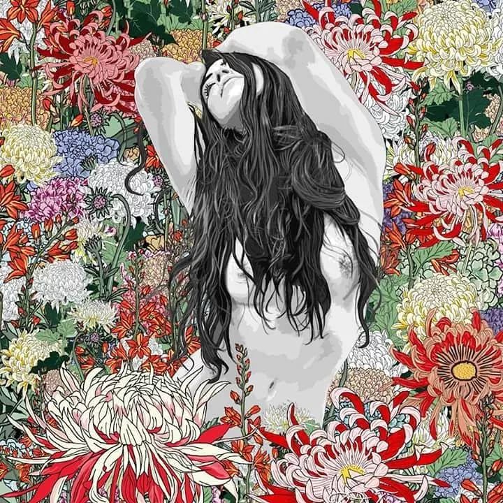 美人與花插畫：用線條淋漓盡致展現(xiàn)女性魅力！