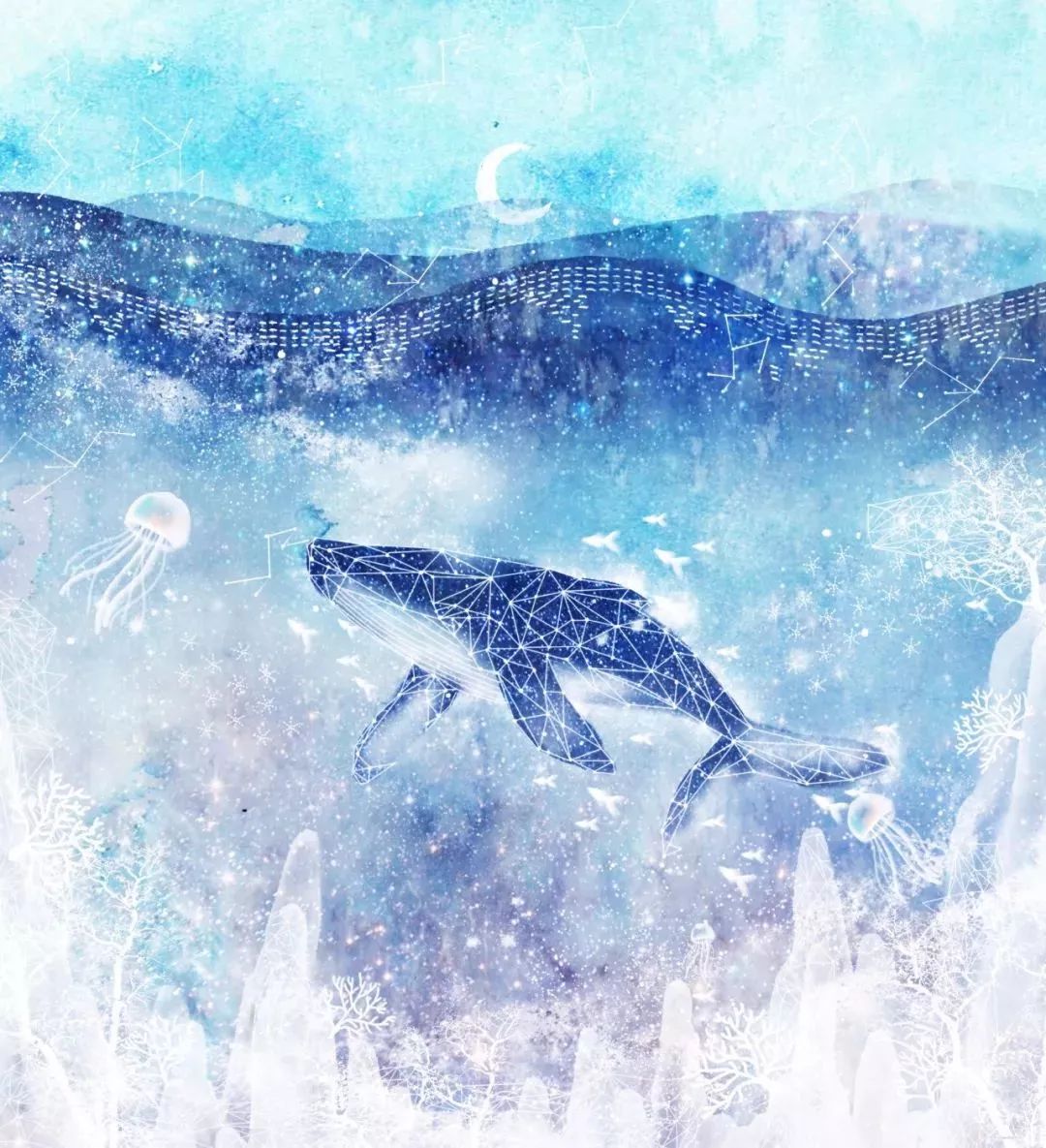 好美的水彩插畫(huà)，夢(mèng)幻奇妙的插畫(huà)設(shè)計(jì)