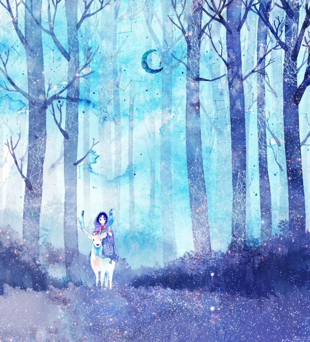 好美的水彩插畫(huà)，夢(mèng)幻奇妙的插畫(huà)設(shè)計(jì)