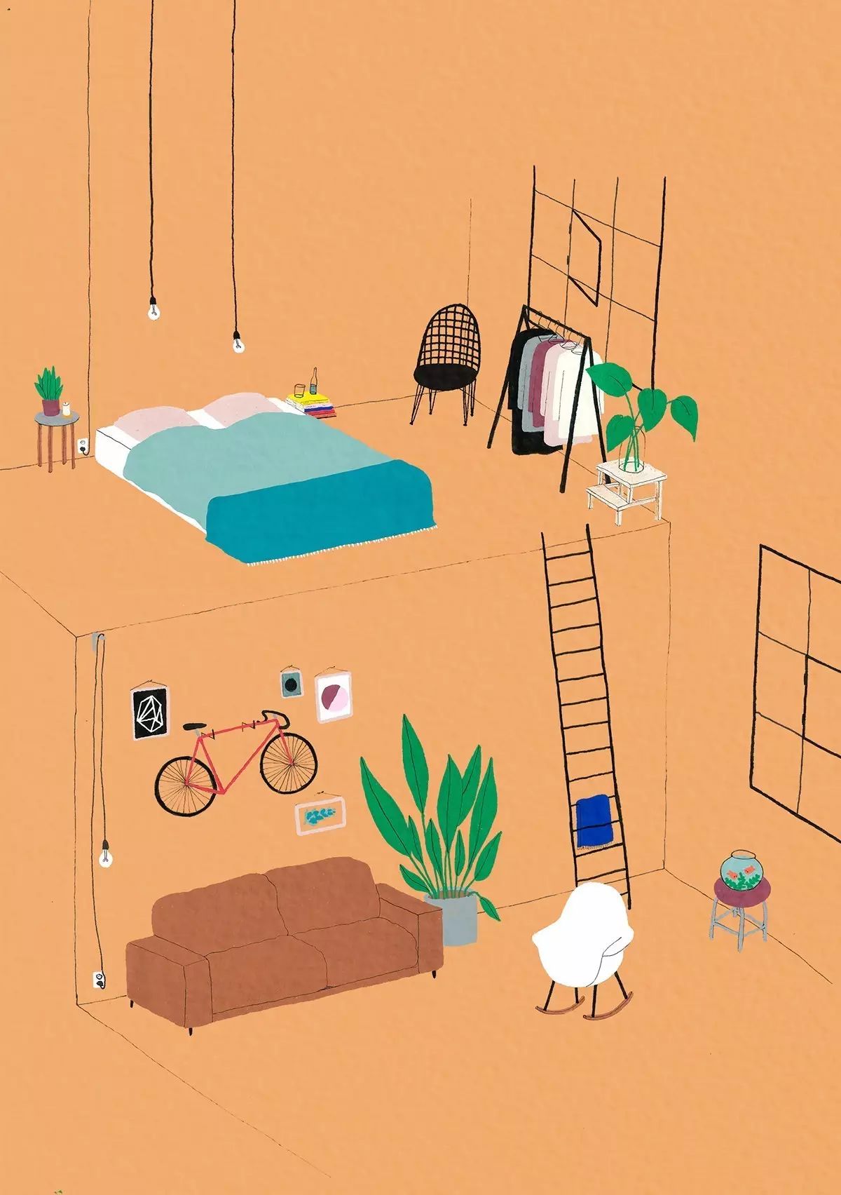 簡約小插畫，簡單小日子