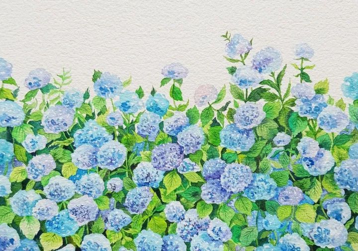 四季水彩花卉插畫，驚艷唯美!