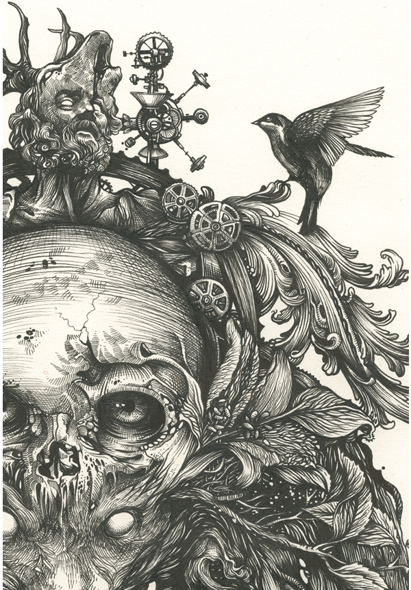 驚嘆的黑白手繪插畫，膩害了!