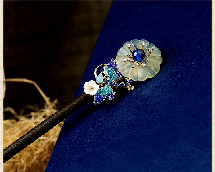 古風(fēng)花朵發(fā)簪發(fā)飾，未聞花名中式簪子頭飾