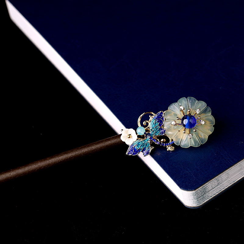古風(fēng)花朵發(fā)簪發(fā)飾，未聞花名中式簪子頭飾