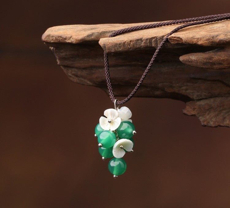 浮嵐暖翠項(xiàng)鏈，復(fù)古森系簡約首飾