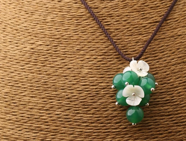 浮嵐暖翠項(xiàng)鏈，復(fù)古森系簡約首飾