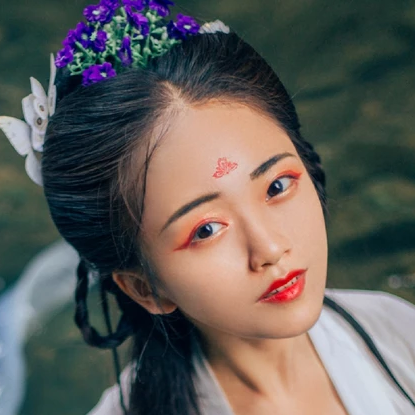 青蓮芙蓉女生頭像，唯美古風(fēng)真人頭像