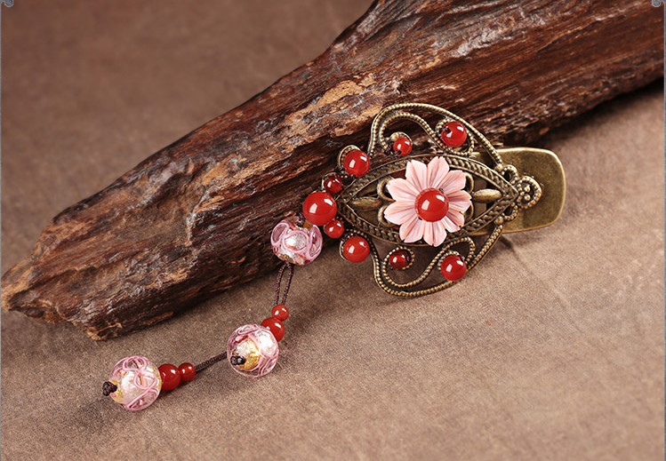 紅粉佳人發(fā)夾，典雅家佳樂文學發(fā)飾頭飾